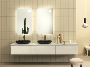 VOLUMI - Modular washbasin cabinet with push-pull opening - Washbasin cabinet by ARTELINEA