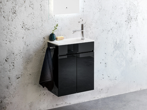 ZEN - Glass vanity unit / handrinse basin - Washbasin cabinet by ARTELINEA