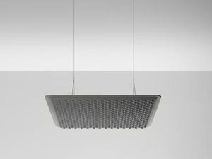 EGGBOARD MATRIX 800X800 - Fabric hanging acoustic panel with Integrated Lighting - Screens by Artemide
