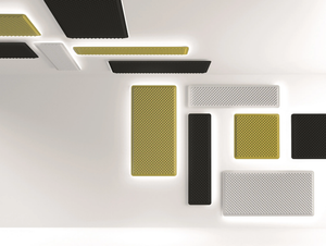 EGGBOARD WALL/CEILING - Fabric Acoustic wall panel with Integrated Lighting - Screens by Artemide