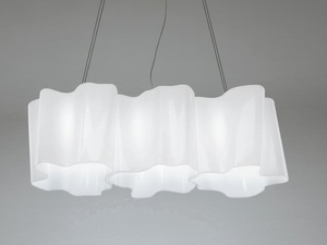 LOGICO 3 IN LINEA - LED blown glass pendant lamp - Ceiling lamp by Artemide