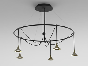 UNTERLINDEN CHANDELIER RING - LED adjustable brass chandelier - Ceiling lamp by Artemide