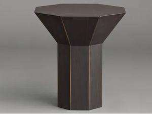 FLARE TALL - Octagonal wood veneer high side table - Coffee table by Articolo Studio