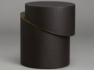SLIP - Round wood veneer side table - Coffee table by Articolo Studio