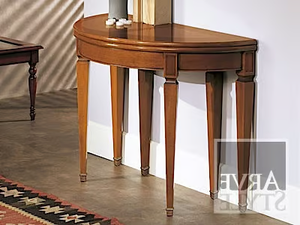 CANALETTO - Demilune extending solid wood console table - Console by Arvestyle