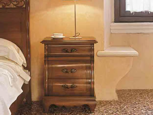 FENICE - Solid wood bedside table with drawers - Side table by Arvestyle