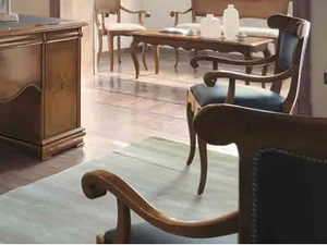 FENICE - Upholstered leather chair with armrests - Chair by Arvestyle