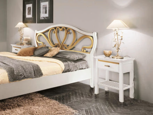 NAIMA - Solid wood bedside table with drawers - Side table by Arvestyle