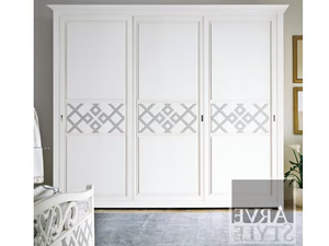 NAIMA - Solid wood wardrobe with sliding doors - wardrobe by Arvestyle