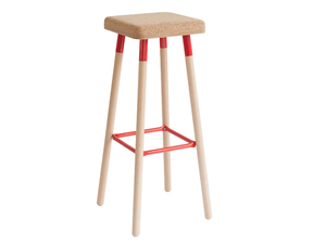 MARCO - High cork stool with footrest - Stool by Askia