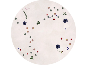 FLEUR - Patterned round handmade wool rug - Rug by ASPLUND