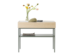 LUC CONSOLE 100 OAK - Rectangular oak console table with drawers - Console by ASPLUND