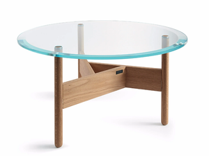 ORBITAL - Low round glass coffee table - Coffee table by Atipico