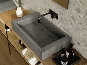 HABITAT DIALOGO - Countertop porcelain stoneware washbasin - Washbasin by Atlas Concorde
