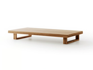 9.ZERO - Rectangular low teak garden side table - Side table by Atmosphera