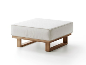 9.ZERO - Square technical fabric garden pouf - Pouf by Atmosphera