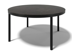 DULTON - Round aluminium and stoneware table - Table by Atmosphera