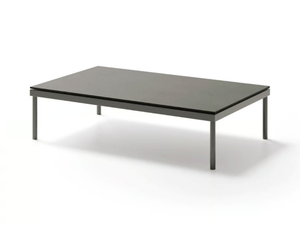 FLASH - Rectangular glass and aluminium garden side table - Side table by Atmosphera