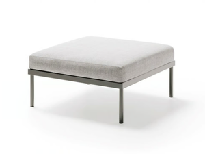 FLASH - Square fabric garden pouf - Pouf by Atmosphera