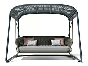 LUDO - 2 Seater teflon and aluminium garden swing seat - Seat by Atmosphera
