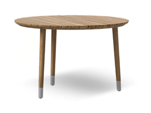MEDUSA - Round low teak garden side table - Side table by Atmosphera