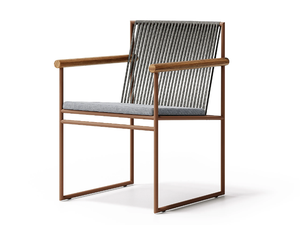 PIPE - Teak garden chair with armrests - Chair by Atmosphera