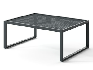 QUBIK - Rectangular low aluminium garden side table - Side table by Atmosphera