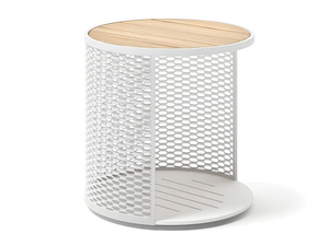 SWITCH - Round aluminium garden side table - Side table by Atmosphera