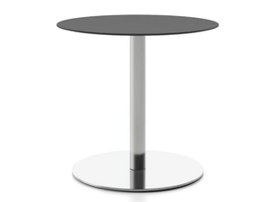 TREND T - Brushed steel table base - Table by Atmosphera