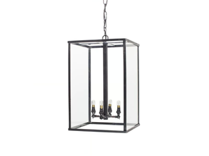 VITRINE PETITE LANTERN SUSPENSION - Brass pendant lamp - Ceiling lamp by Authentage Lighting