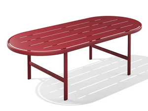 KANO - Oval powder coated steel table - Table by BABEL D