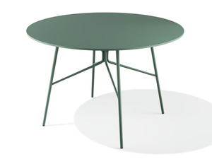 KISSI - Round powder coated steel table - Table by BABEL D