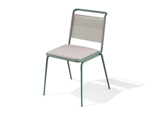 KISSI - Stackable powder coated steel chair with integrated cushion - Accessories by BABEL D
