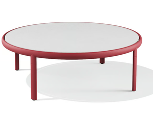 MELIK - Low powder coated steel coffee table with HPL top - Side table by BABEL D
