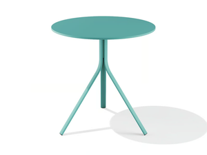 MELIK - Round powder coated steel table - Table by BABEL D