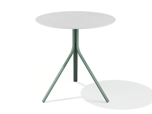 MELIK - Round powder coated steel table with 3-star base - Table by BABEL D