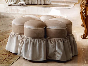 DAVID - Upholstered round fabric pouf - Pouf by Barnini Oseo