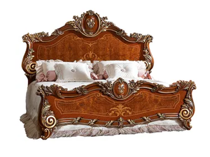 FIRENZE - Wood veneer double bed - Bed frame by Barnini Oseo