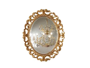 PRESTIGE PLUS - Oval framed wall-mounted wooden mirror - Accessories by Barnini Oseo