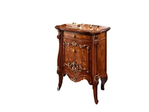 PRESTIGE PLUS - Wooden bedside table with drawers - Side table by Barnini Oseo