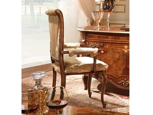 REGGENZA LUXURY - Upholstered tufted fabric chair with armrests - Chair by Barnini Oseo