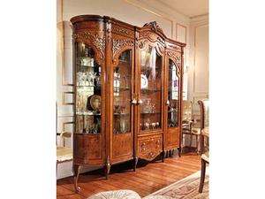 REGGENZA LUXURY - Wood and glass display cabinet - Cabinet by Barnini Oseo