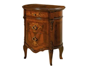 REGGENZA - Oval bedside table with drawers - Side table by Barnini Oseo