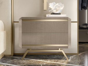 ROBERTO BARNINI - Rectangular honeycomb bedside table - Side table by Barnini Oseo