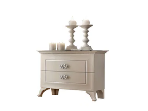 SOGNI D'AMORE - Rectangular wooden bedside table with drawers - Side table by Barnini Oseo