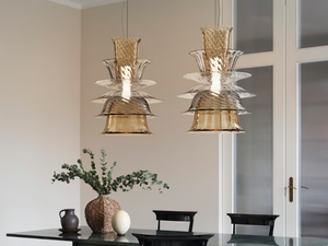 CAMPANULA - Venetian crystal pendant lamp - Ceiling lamp by Barovier&Toso