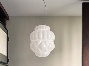 VALLONNÉ OPALE - Venetian crystal pendant lamp - Ceiling lamp by Barovier&Toso
