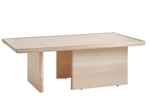 ASYMMETRIC - Rectangular solid wood coffee table - Coffee table by BassamFellows