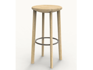 BOWL - High oak barstool with footrest - Styling by BassamFellows