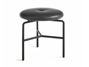 CIRCULAR - Upholstered stool with steel base - Stool by BassamFellows